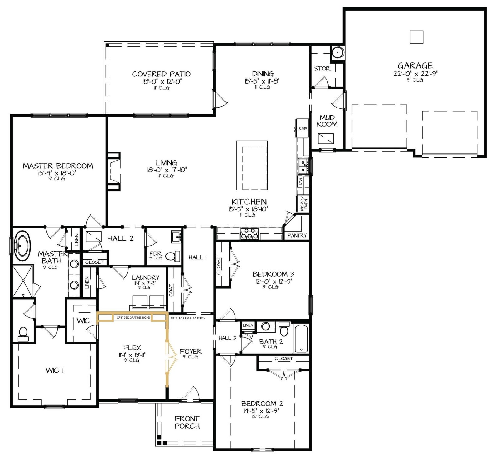 The Sutton 1C- Home Site 1344Main Level