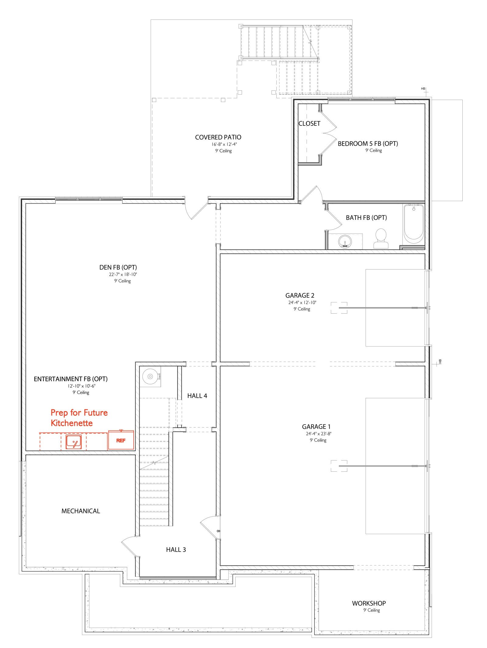 The Vail 2A- Home Site 2084Finished Basement Level
